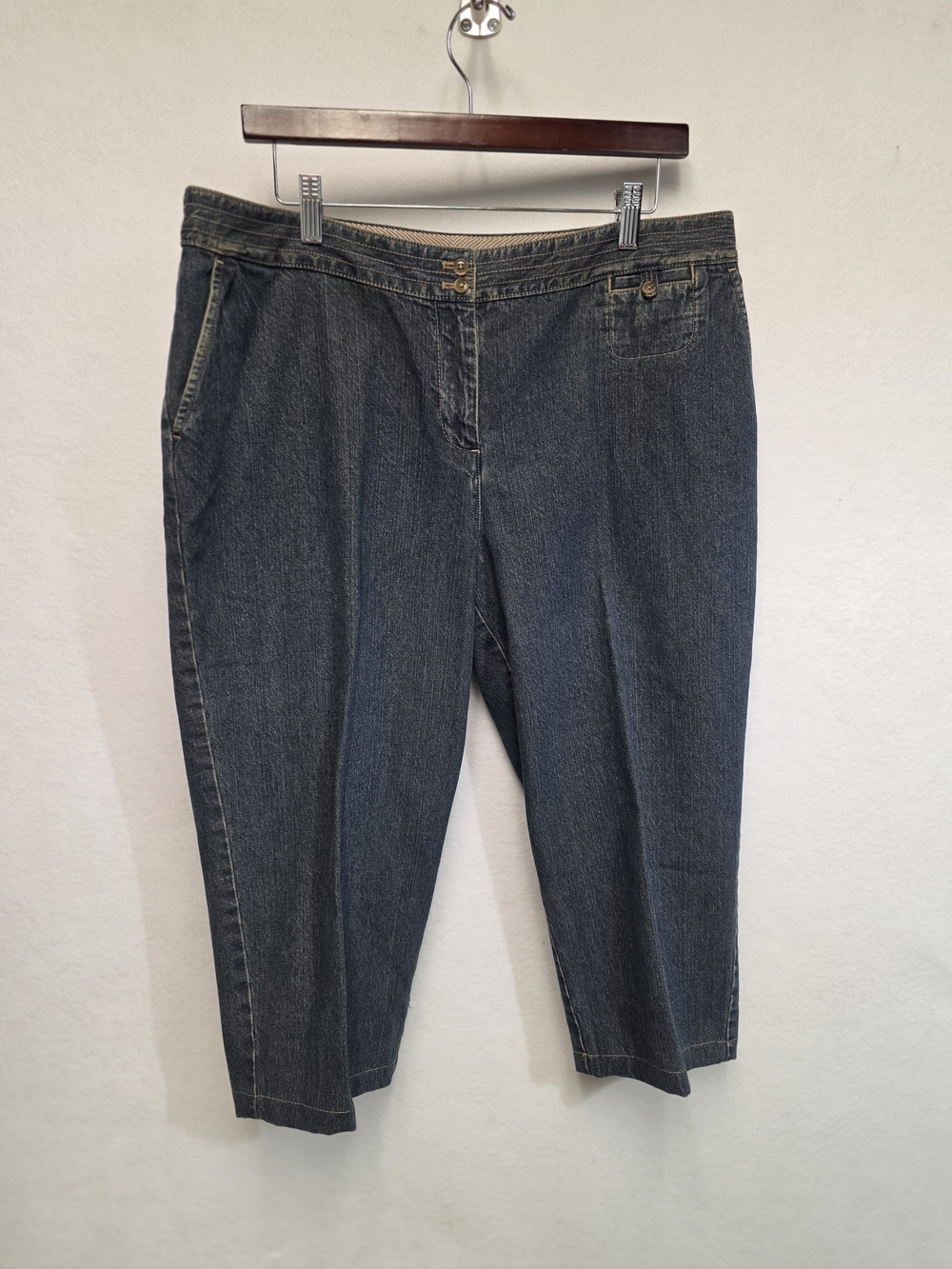 J. Jill Genuine Fit Below Waist Womens Size 16 Petite Cropped Denim Jean